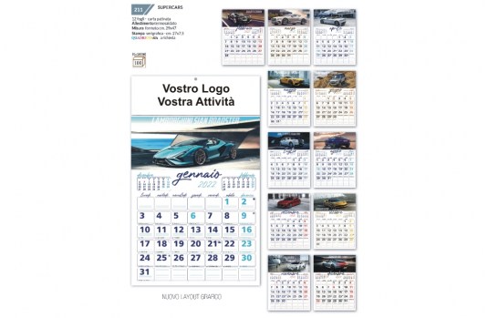 Calendario con auto di lusso